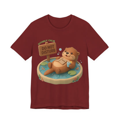 Otterly Calm Otter 3D Art Graphic T‑Shirt