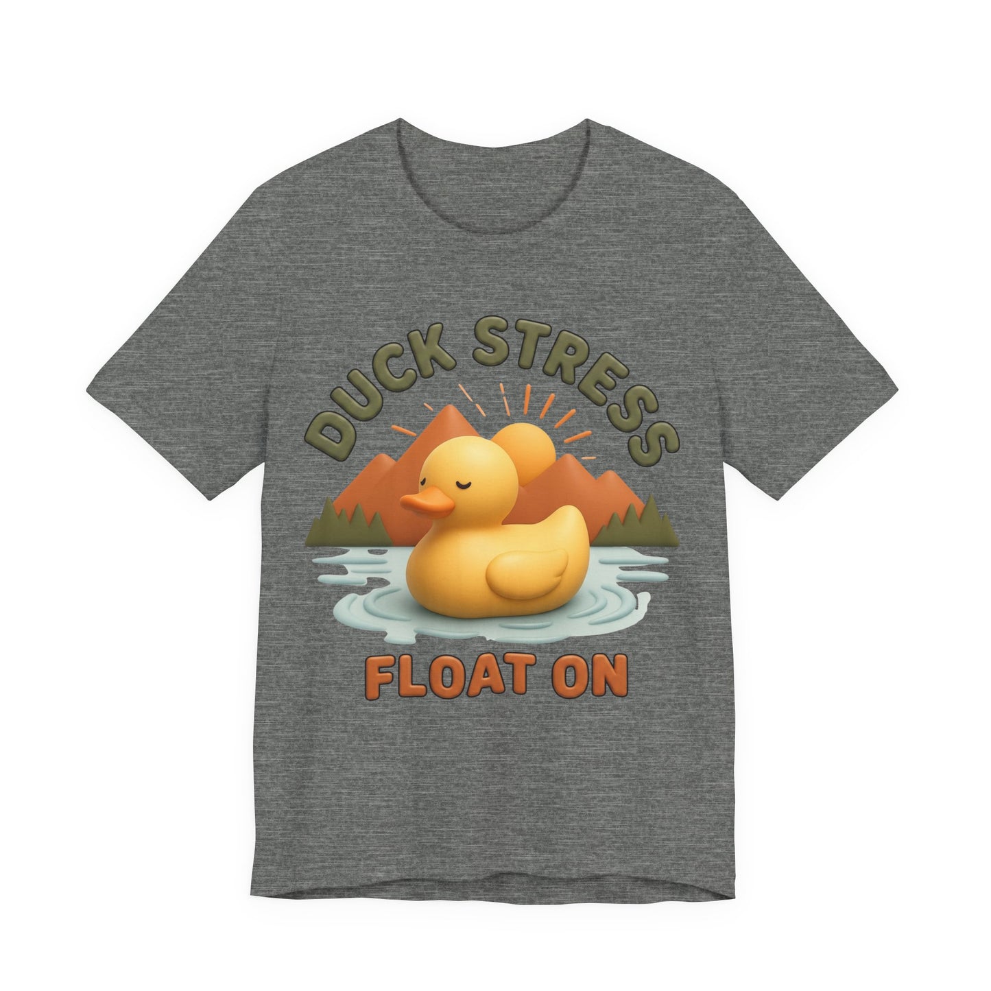 Duck Stress Float On 3D Art Graphic T-Shirt
