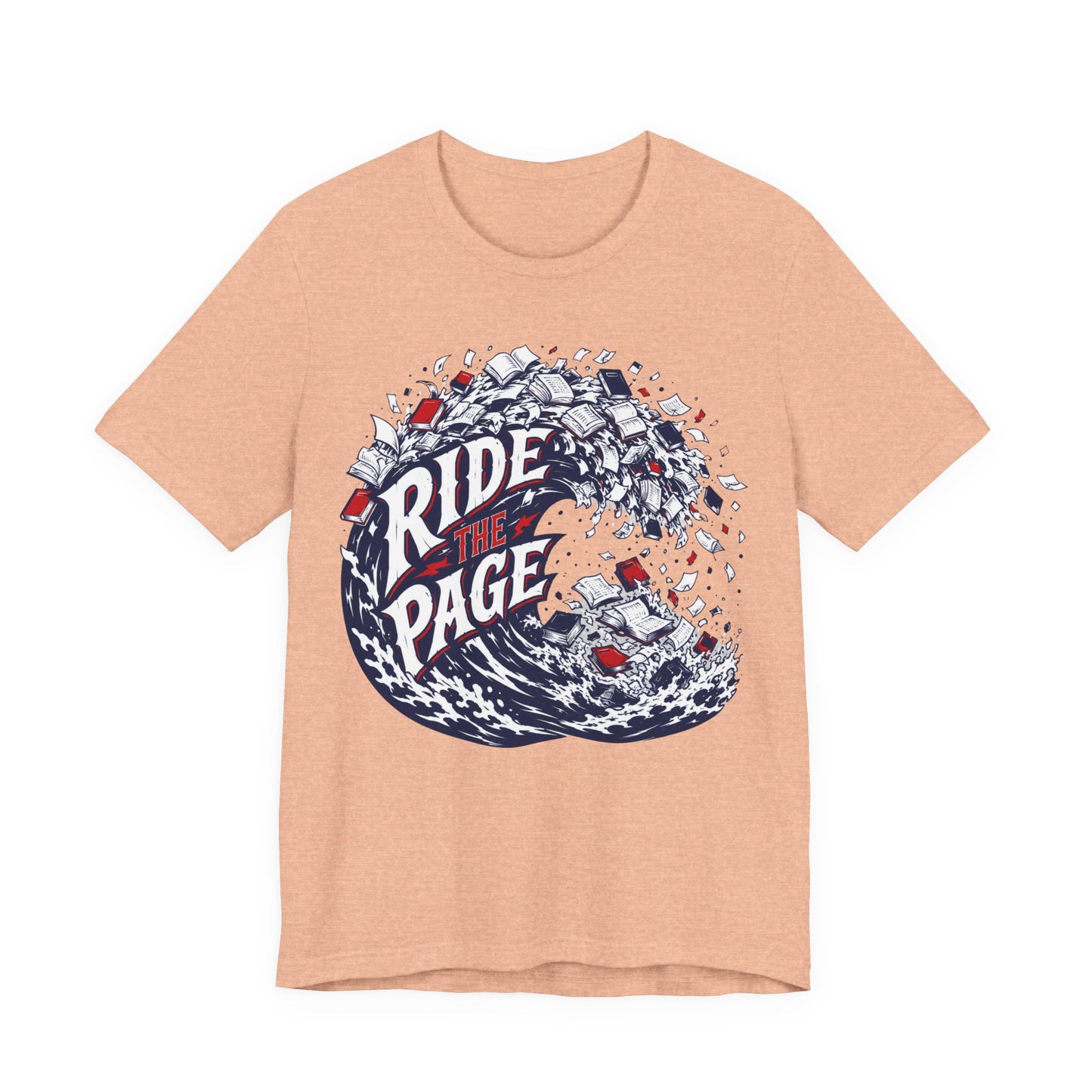 Ride the Page Literary Surf Wave Graphic Tee