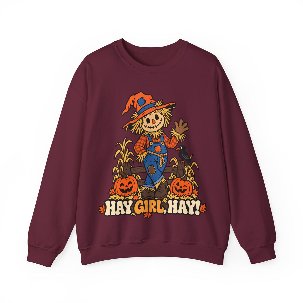 Hay Girl, Hay Scarecrow Crewneck Sweatshirt