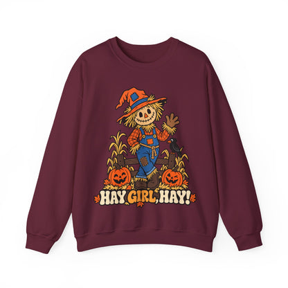Hay Girl, Hay Scarecrow Crewneck Sweatshirt