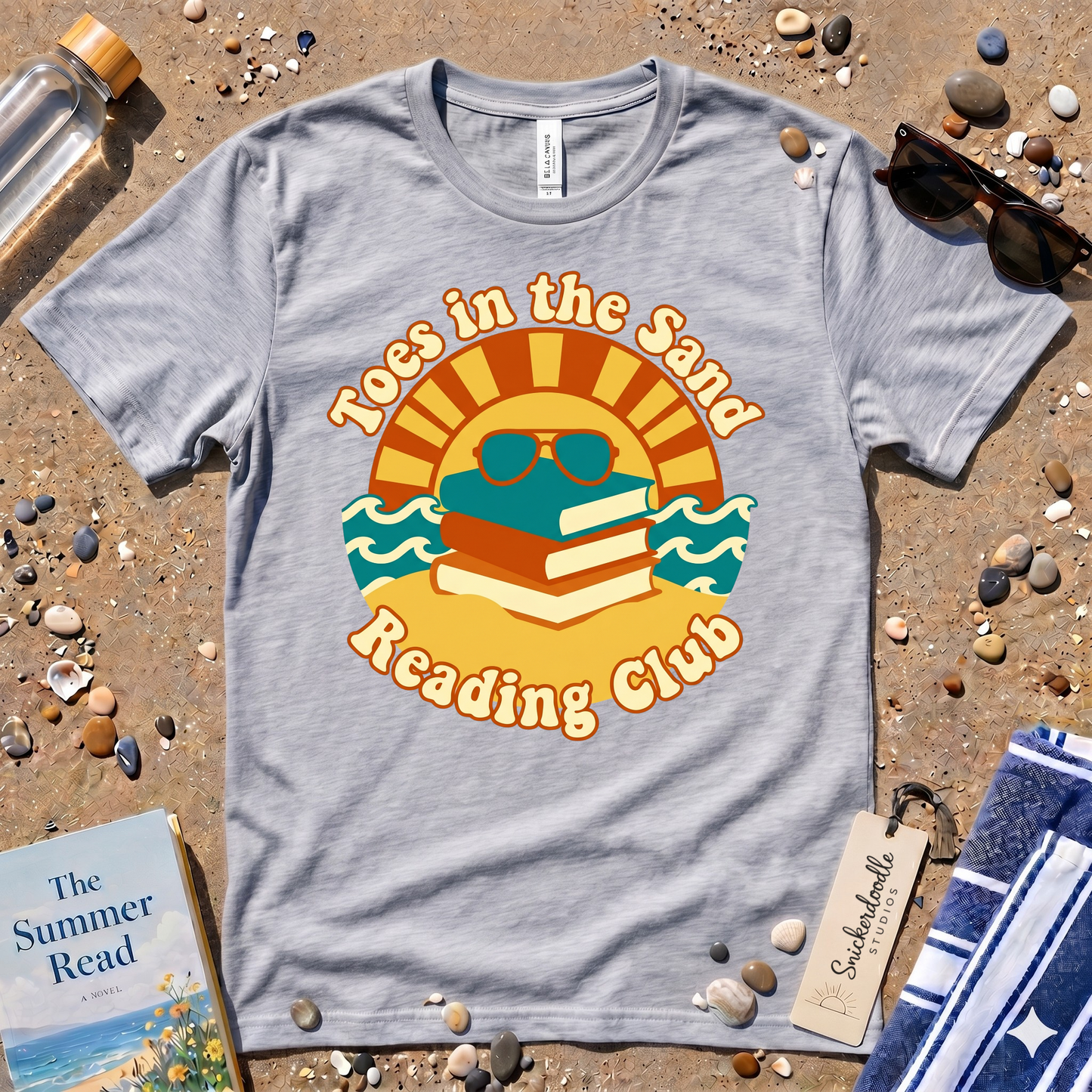 Toes in the Sand Reading Club Graphic T‑Shirt