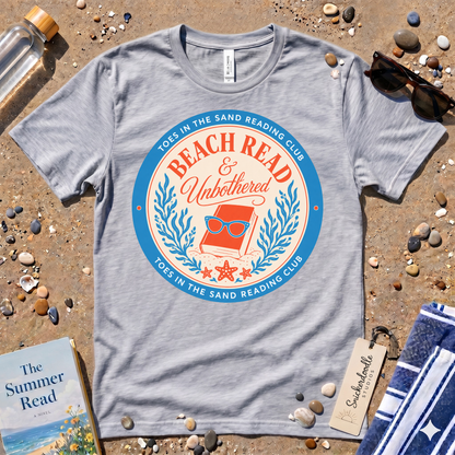 Beach Read & Unbothered Vintage Coastal Graphic T-Shirt