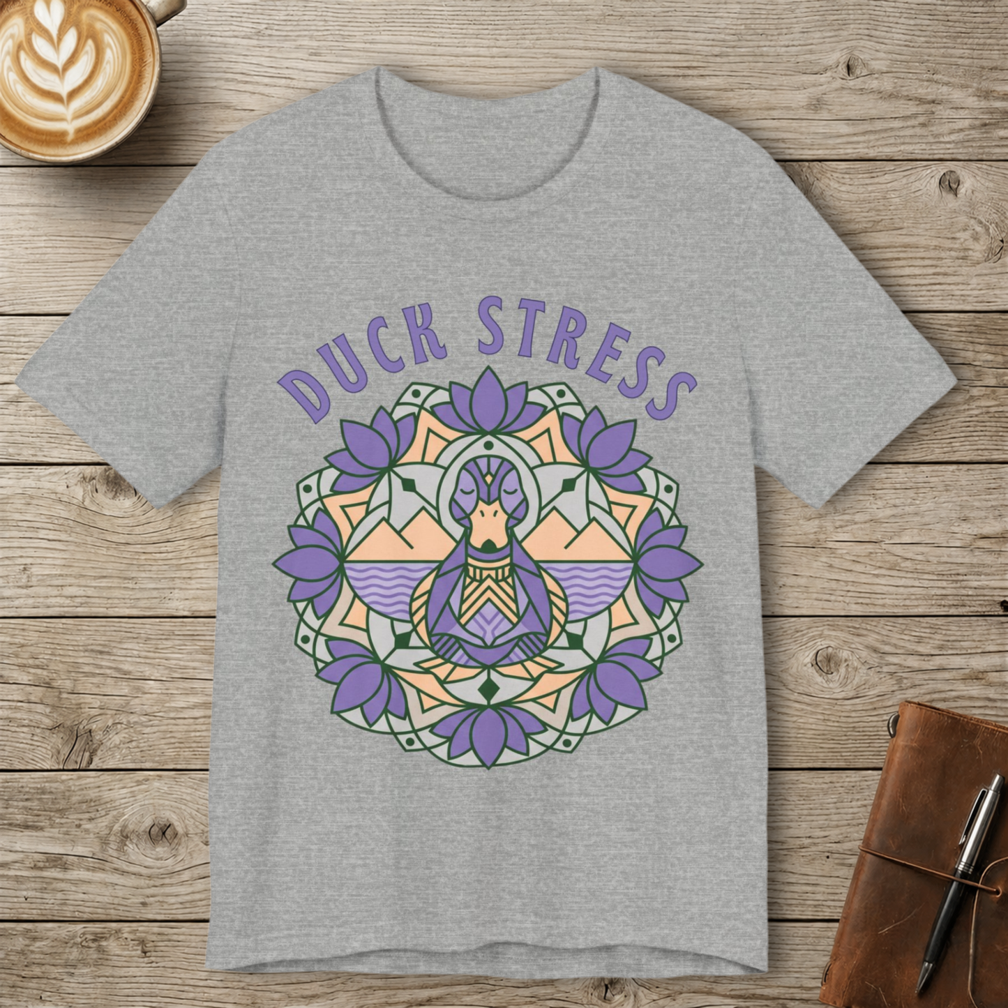 Duck Stress Mandala Graphic Shirt