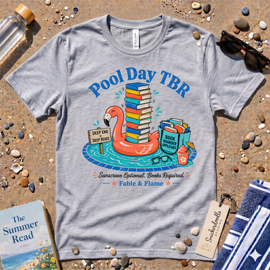 Pool Day TBR Flamingo Distressed Graphic T-Shirt