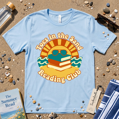 Toes in the Sand Reading Club Graphic T‑Shirt