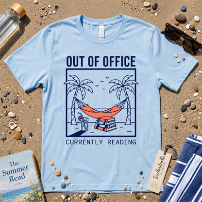Minimalist Out of Office 'Currently Reading' Graphic T-Shirt