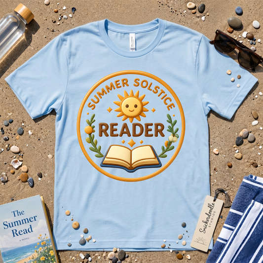 Summer Solstice Reader 3D Art Graphic T-Shirt