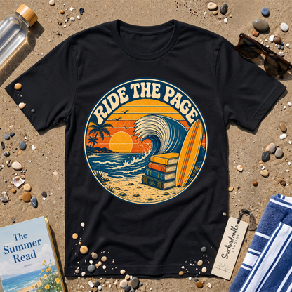 Ride the Page Vintage Surf Graphic T-Shirt