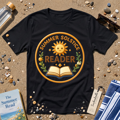Summer Solstice Reader 3D Art Graphic T-Shirt