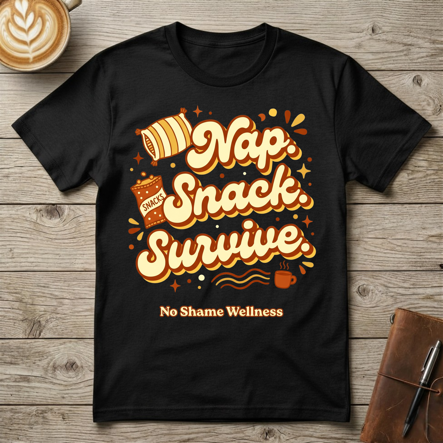 Nap, Snack, Survive Graphic T-Shirt