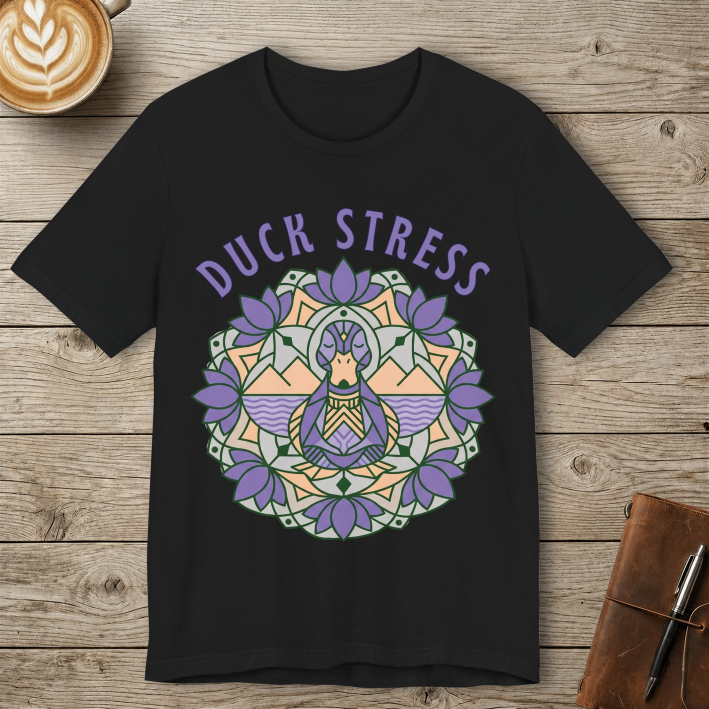 Duck Stress Mandala Graphic Shirt