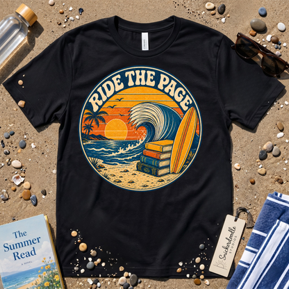 Retro Page Surfer: Catch a Good Story Graphic T-Shirt