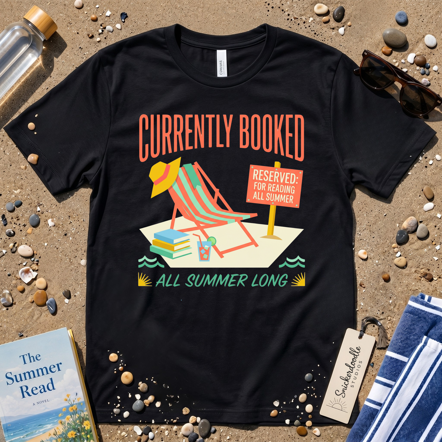Currently Booked All Summer Long Beach Graphic T-Shirt