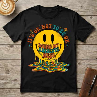 Melting Mess Smiley Graphic T-Shirt