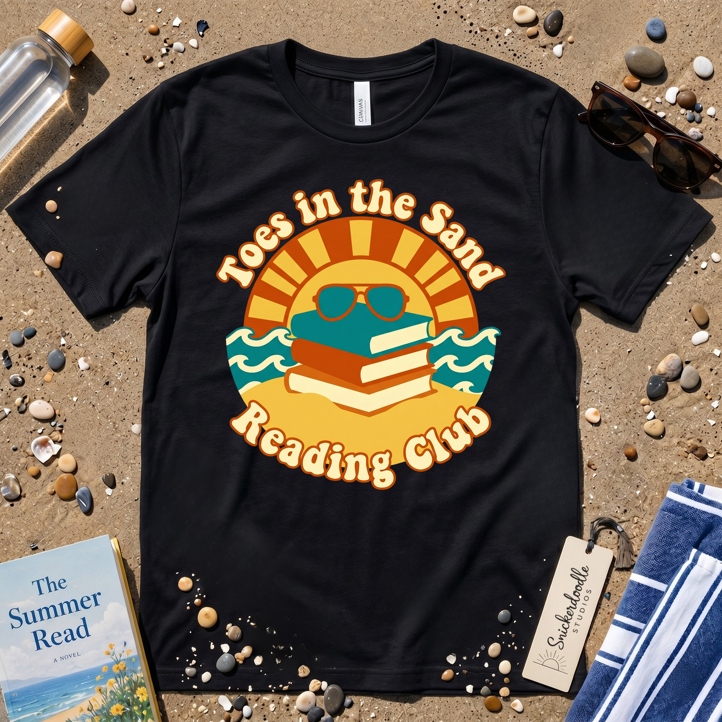 Toes in the Sand Reading Club Graphic T‑Shirt