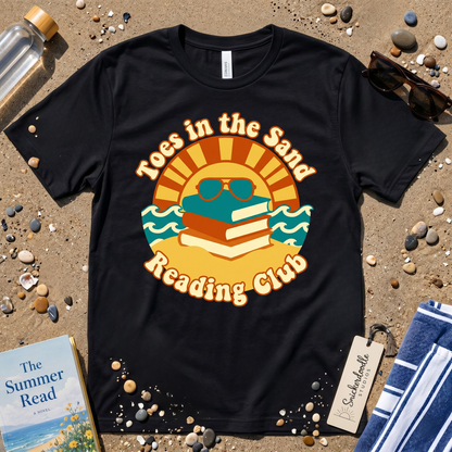 Toes in the Sand Reading Club Graphic T‑Shirt