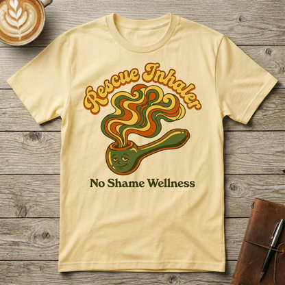 Rescue Inhaler T-Shirt — No Shame Wellness