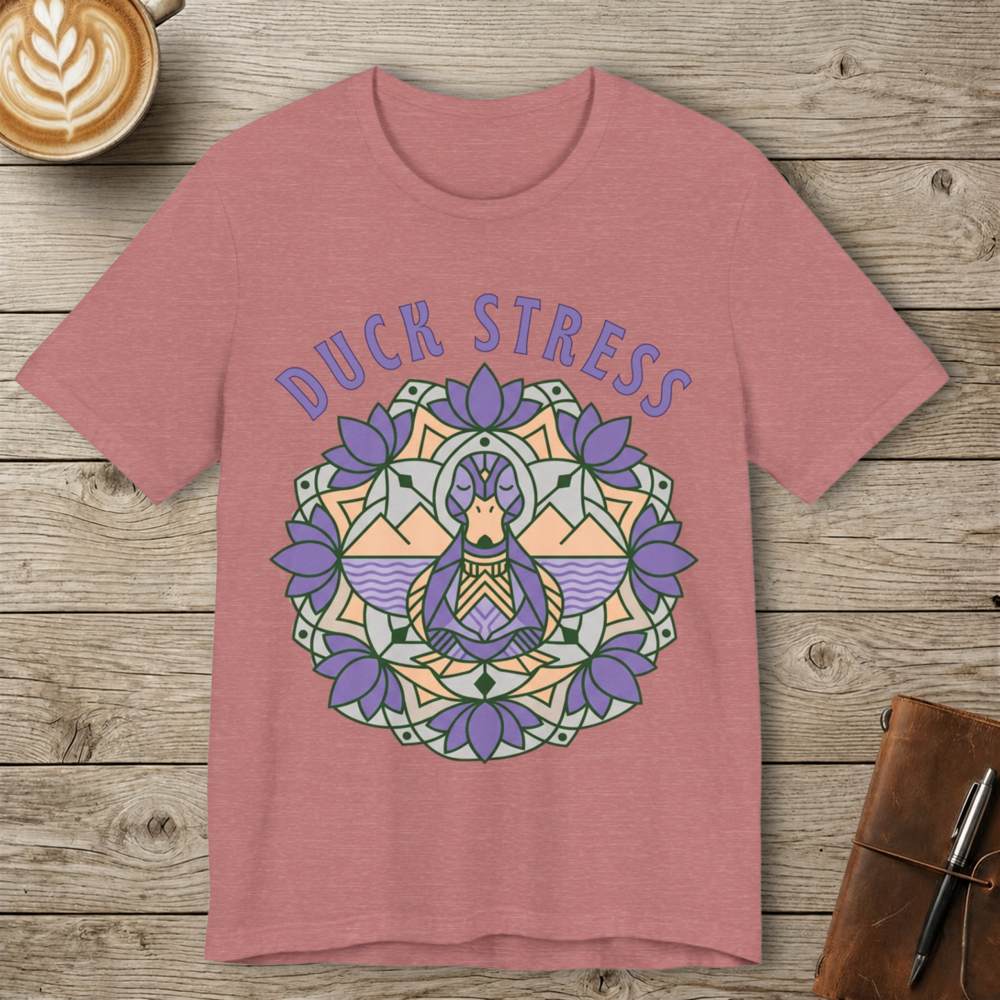 Duck Stress Mandala Graphic Shirt
