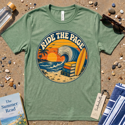 Ride the Page Vintage Surf Graphic T-Shirt