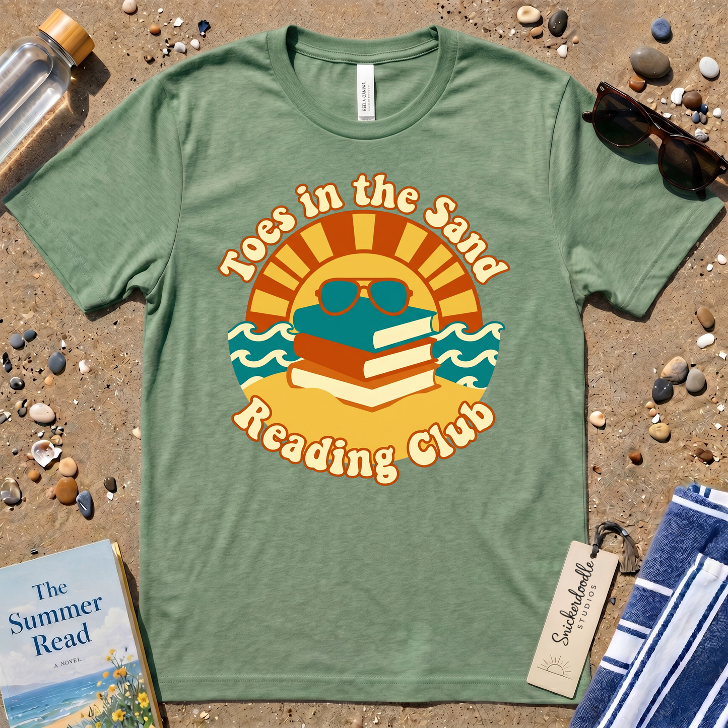 Toes in the Sand Reading Club Graphic T‑Shirt