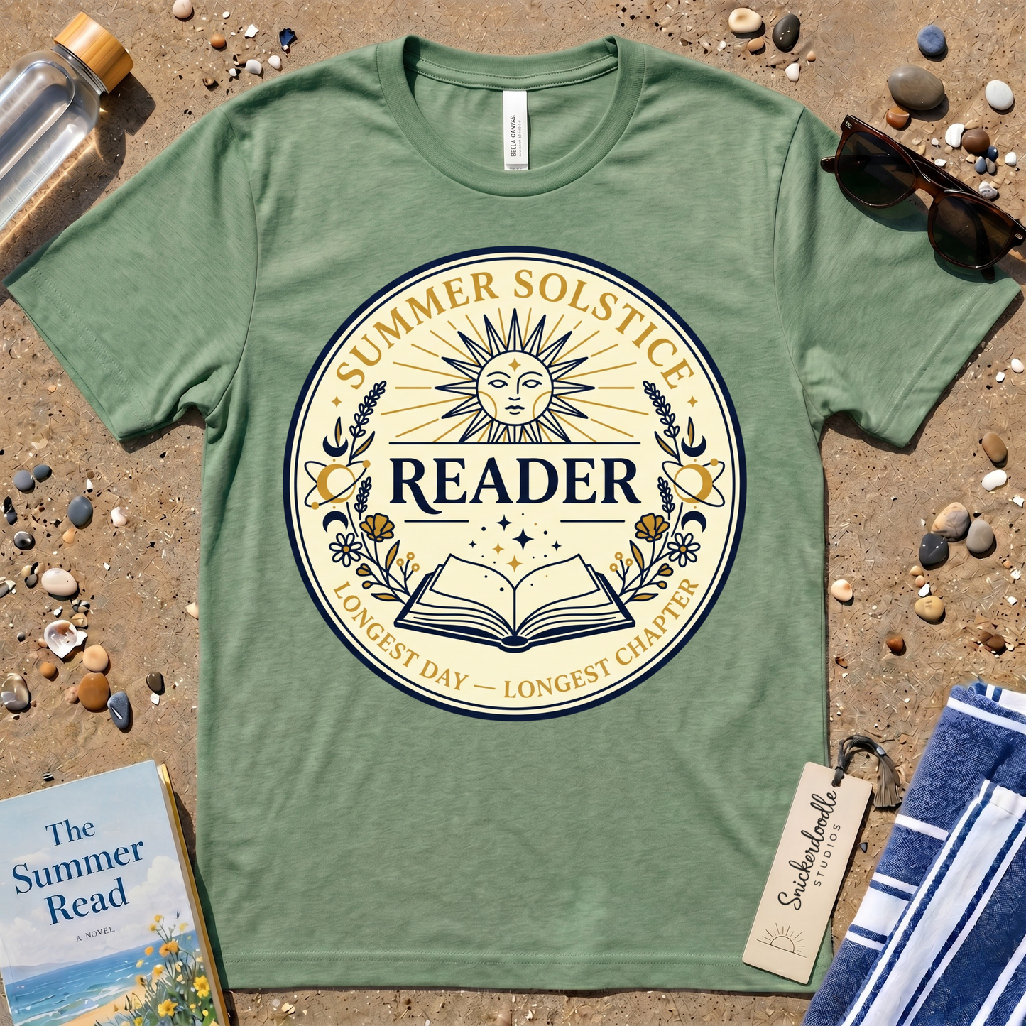 Mystical Summer Solstice Reader Graphic T‑Shirt