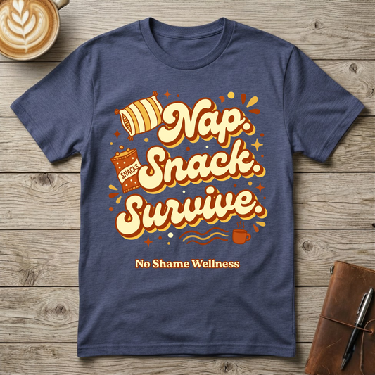 Nap, Snack, Survive Graphic T-Shirt