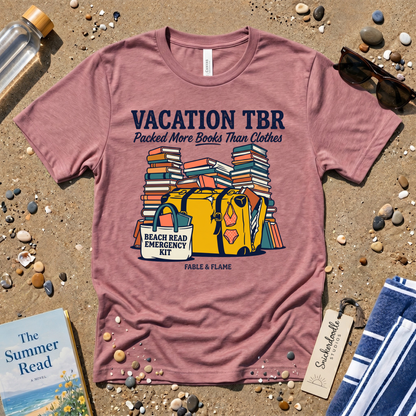 Vacation TBR Packing List Graphic T-Shirt