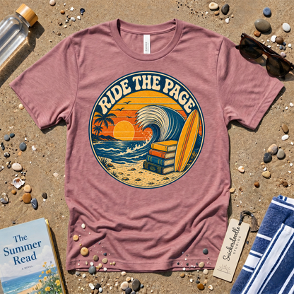 Ride the Page Vintage Surf Graphic T-Shirt
