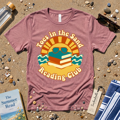 Toes in the Sand Reading Club Graphic T‑Shirt