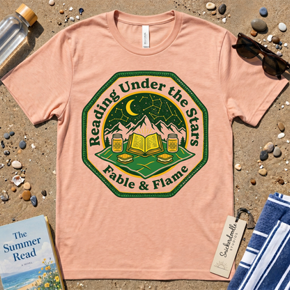 Reading Under the Stars Badge Graphic T-Shirt