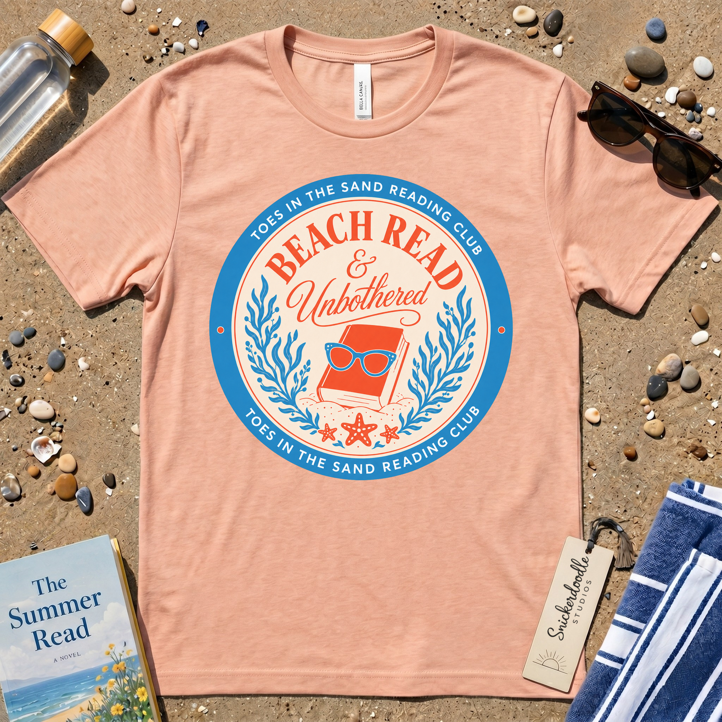 Beach Read & Unbothered Vintage Coastal Graphic T-Shirt