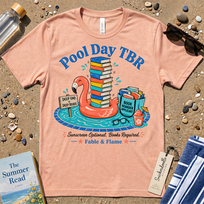 Pool Day TBR Flamingo Distressed Graphic T-Shirt