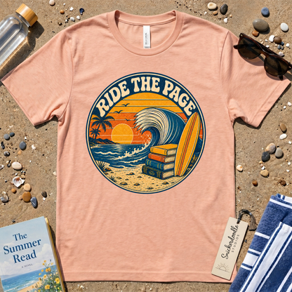 Ride the Page Vintage Surf Graphic T-Shirt