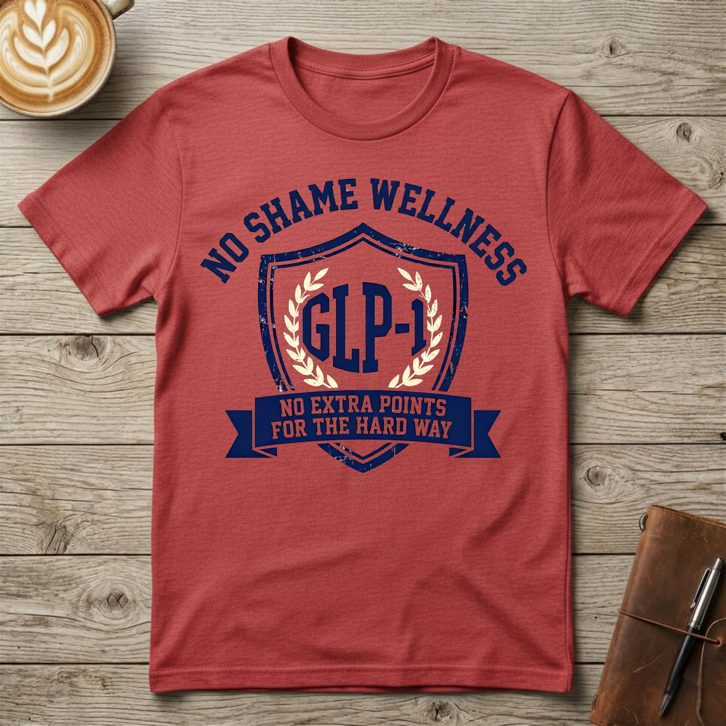 GLP-1 No Shame Wellness Graphic T-Shirt