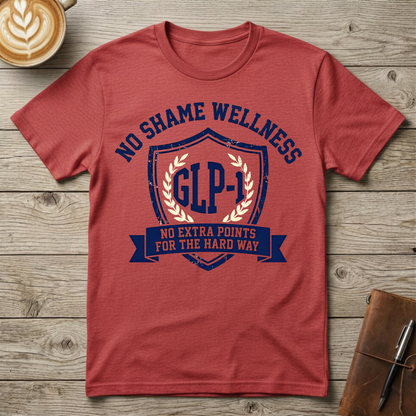 GLP-1 No Shame Wellness Graphic T-Shirt