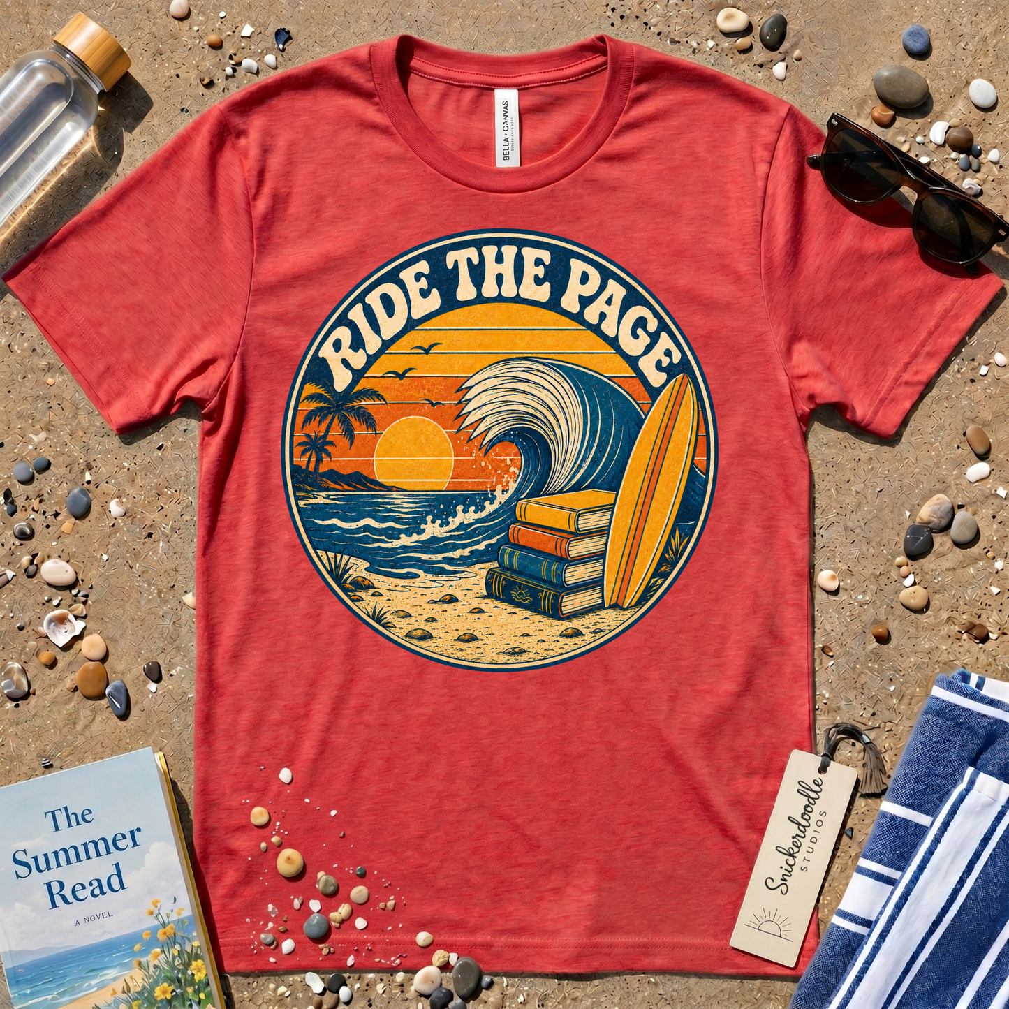 Ride the Page Vintage Surf Graphic T-Shirt