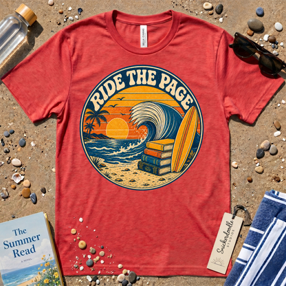 Ride the Page Vintage Surf Graphic T-Shirt