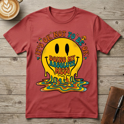 Melting Mess Smiley Graphic T-Shirt