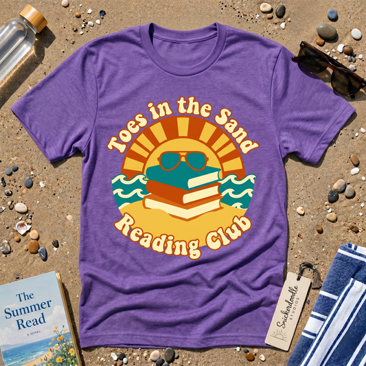 Toes in the Sand Reading Club Graphic T‑Shirt