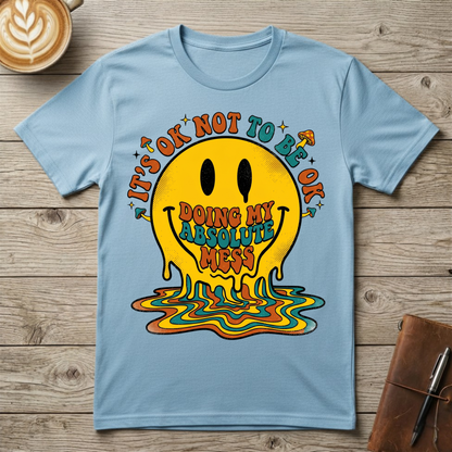 Melting Mess Smiley Graphic T-Shirt