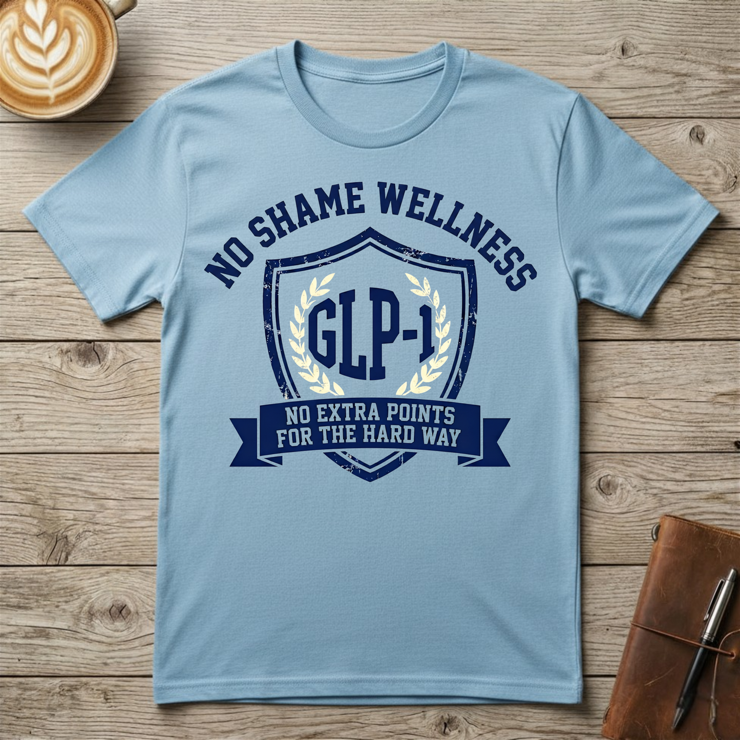 GLP-1 No Shame Wellness Graphic T-Shirt