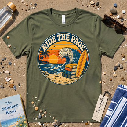Ride the Page Vintage Surf Graphic T-Shirt