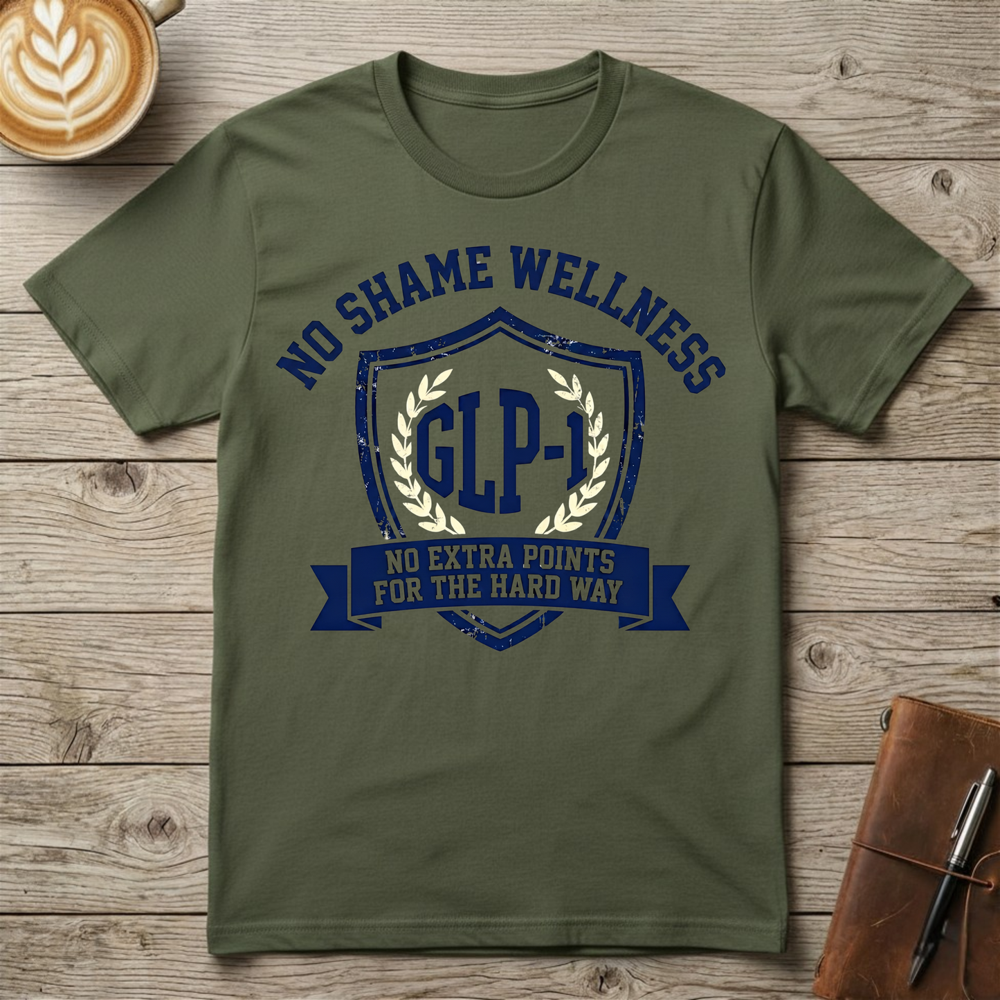 GLP-1 No Shame Wellness Graphic T-Shirt