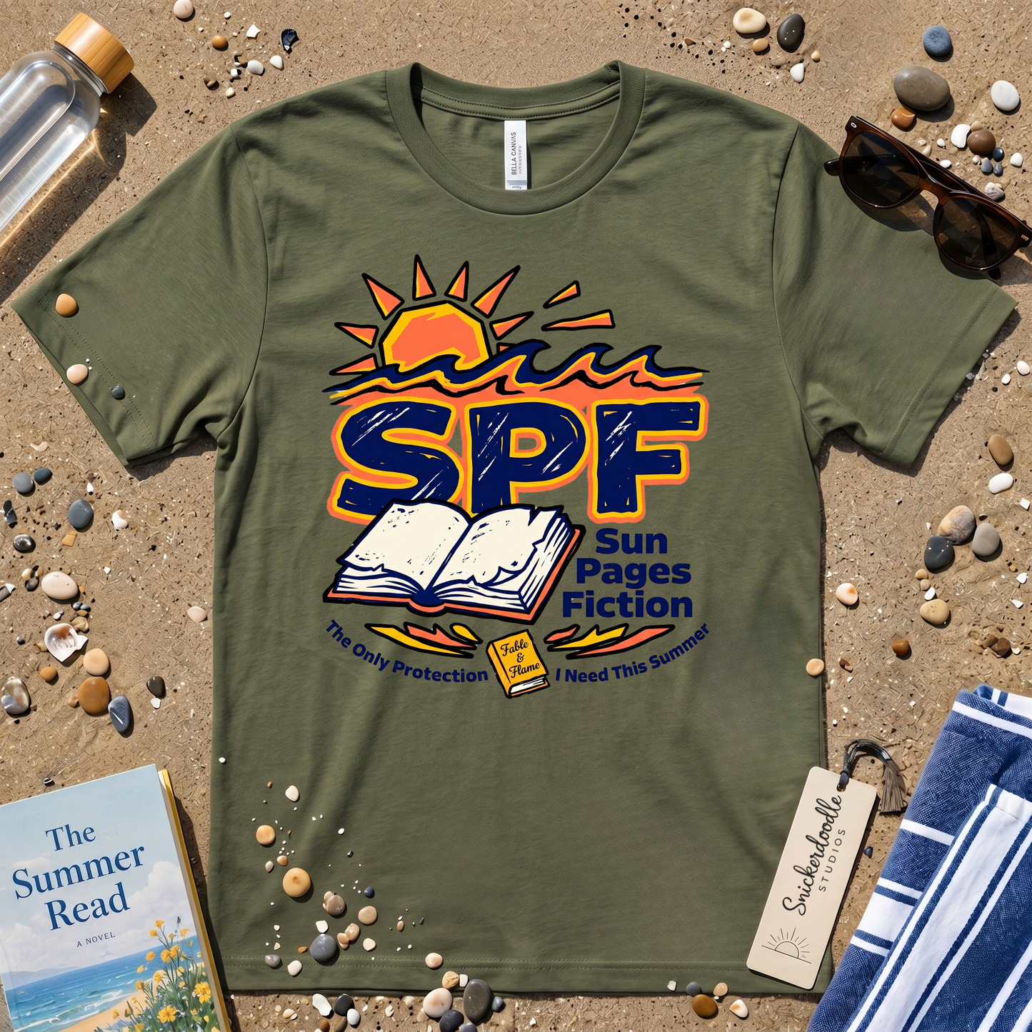 SPF Sun. Pages. Fiction. Graphic T‑Shirt