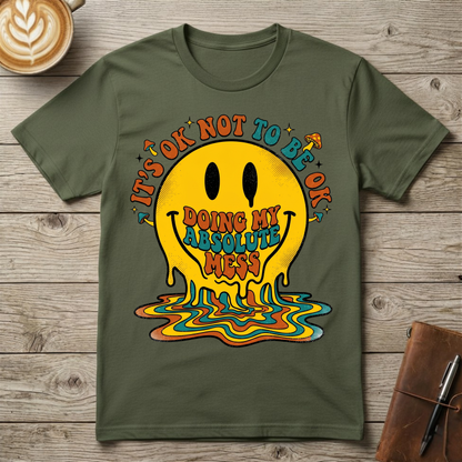 Melting Mess Smiley Graphic T-Shirt