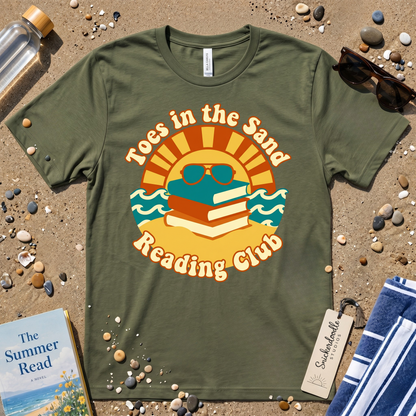 Toes in the Sand Reading Club Graphic T‑Shirt