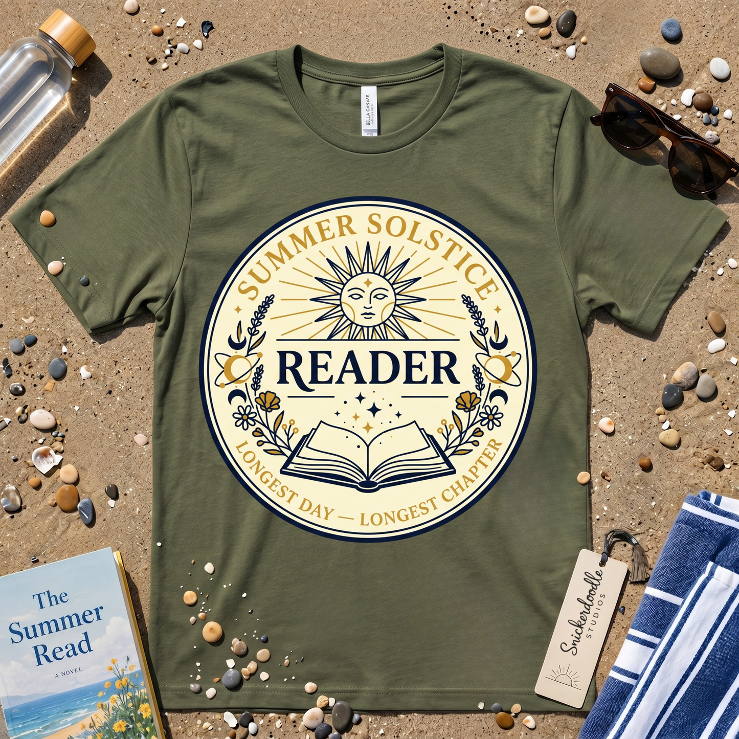 Mystical Summer Solstice Reader Graphic T‑Shirt