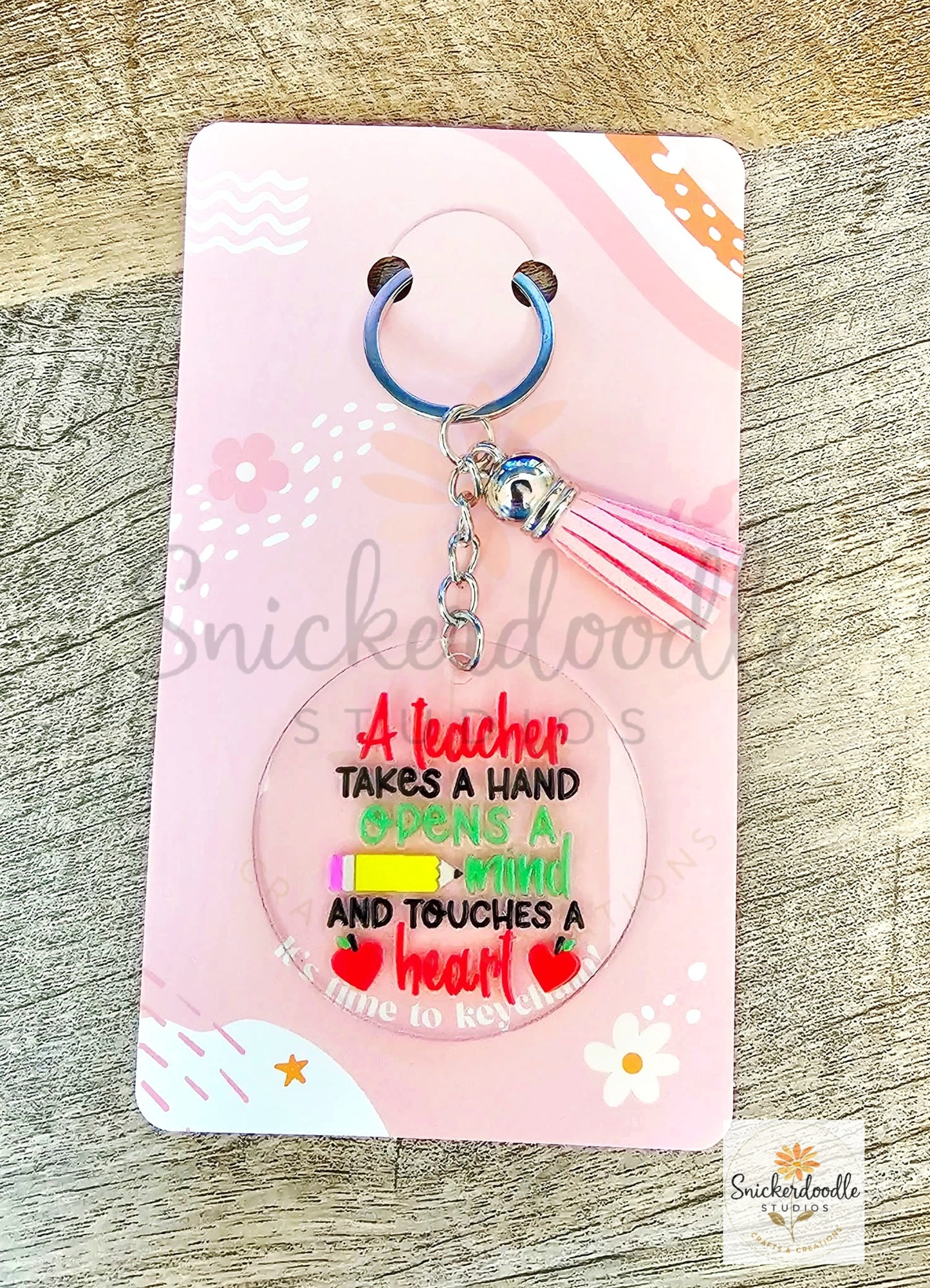 Open Hand Touch Heart Acrylic Keychain