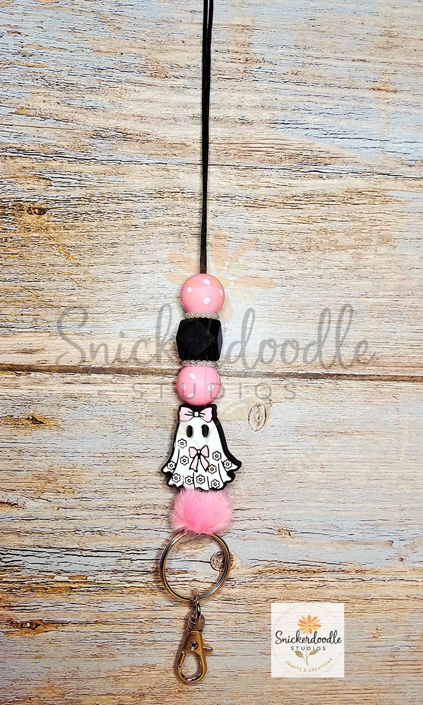 Pink Ghost Lanyard